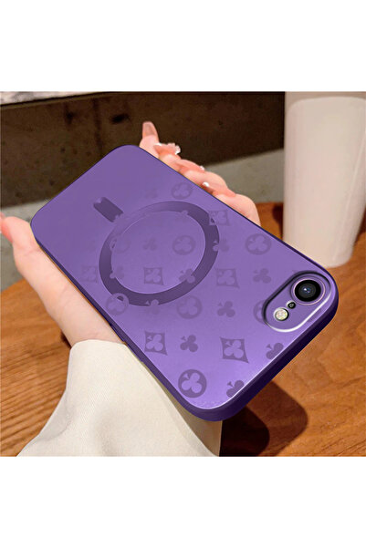ucuc iPhone 7/8/SE 2020 2022 Uyumlu Metalik Dokulu Kamera Koruma Anti-Darbe M...