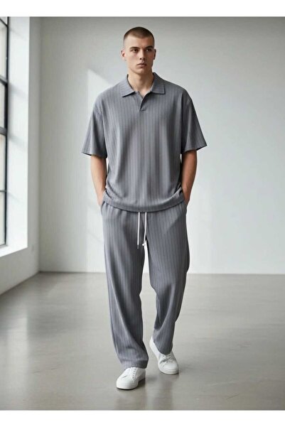 BRLKN Men's Kisakol Patli Striped Kre Crepe Ofman Suit