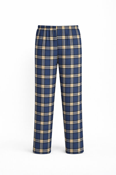 FORMO Men's 100% Natural Organic Cotton Plaid Pocketed Quality Pajama Bottoms