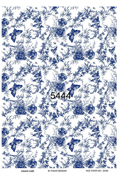 LİNEART DEKOPAJ KAĞIDI BLUE5444