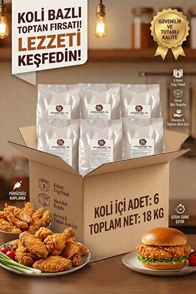 chef's new joy professional Çıtır Tavuk Pane Harcı 3000 G x 6 Adet - 1 Koli (...