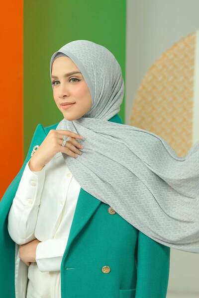 Buttonscarves Bimu Pleated Shawl - Storm