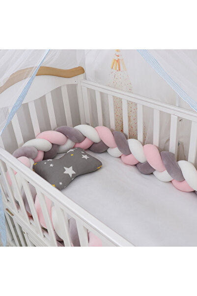 OEM Side protection baby cot bumper braided BathVision Pink 2m