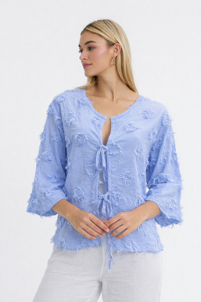 Heaven Ephesus Women's Kimono - Jacket - Tassel Pattern Linen Kimono - 1400