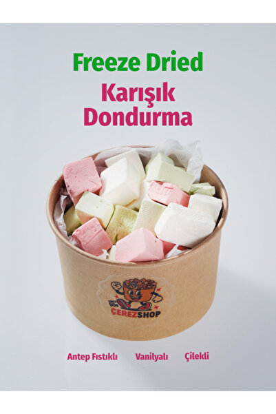 ÇITLAT ÇEREZ SHOP Freeze Dried Karışık Dondurma 55gr - Antep Fıstık, Çilek, V...