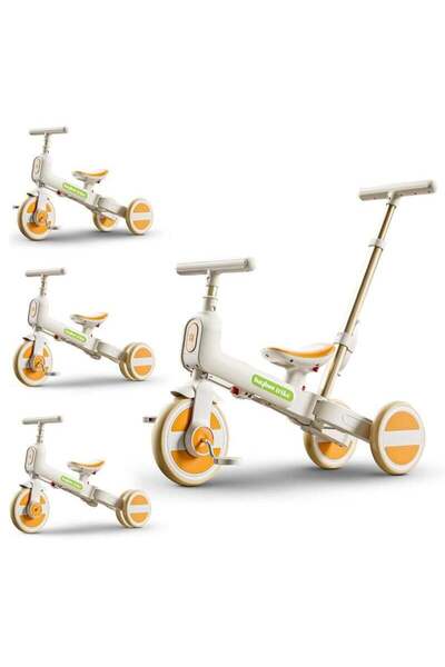 BAYBEE 4-in-1 Convertible Baby Tricycle with Parental Handle | Foldable Kids ...