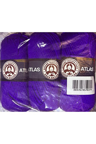 Ören Bayan ATLAS Mor El Örgü İpi (3 Adet) - Renk: 220 lot: 2024