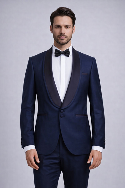 FABIO CASSEL Erkek Slim Fit Damatlık Takım Elbise – Düğün İçin Özel Tasarım
