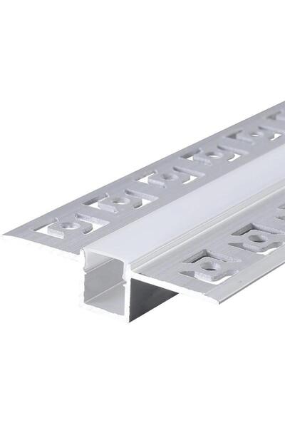 RFAN Profil LED încastrat, finisaj tencuială, lungime 2 m, lățime 1,5 cm