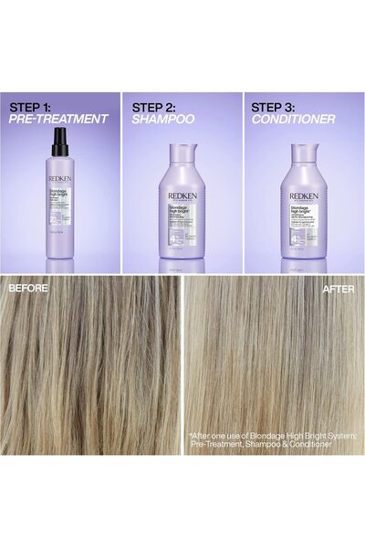 REDKEN بلسم للشعر الأشقر، مع فيتامين سي، بلوندج هاي برايت، 250 مل