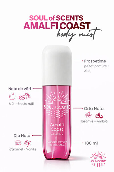 Soul of Scents Σπρέι σώματος Amalfi Coast 180ml – Φρουτώδες και λουλουδάτο άρ...