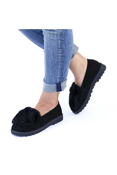 mm Pantofi de dama decorati cu blanita 1617-22-BLACK