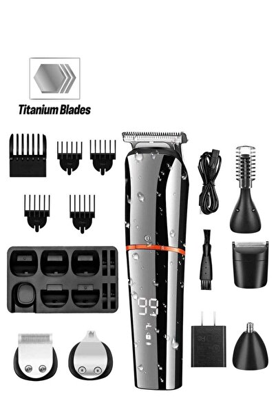 Arabest مجموعة العناية الشخصية 6 في 1، ماكينة حلاقة شعر لاسلكية مزودة بشاشة L...