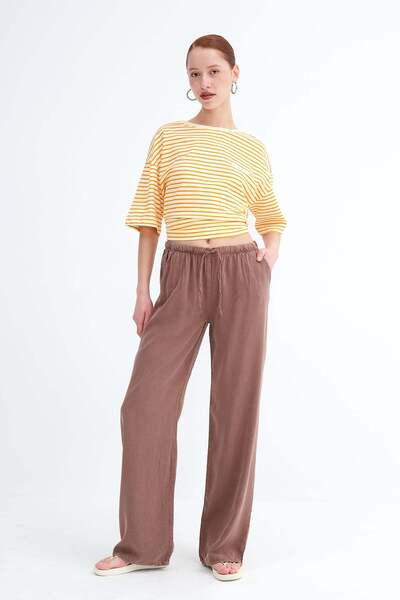 Addax Elastic Waist Trousers Pn5424-U11