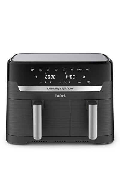 TEFAL Фритюрник с горещ въздух Dual Easy Fry & Grill EY905B10, Двуспален фрит...