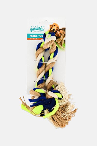 Pawise لعبة شد الحبل بثلاث عقد من Fresh N Floss للحيوانات الأليفة، متعددة الأ...