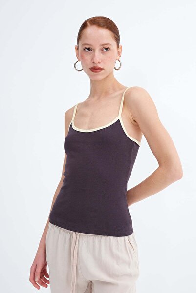 Addax Striped Strap Tank Top A1882