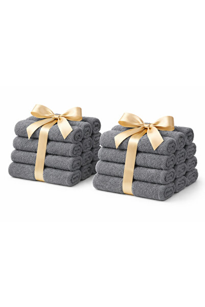 The Cotton Connection Terry Cotton Face Towels - Pack of 24 | 600 GSM - Ultra...