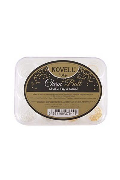 Novell فن تزيين الأظافر بكرات سلسلة ذهبية وفضية