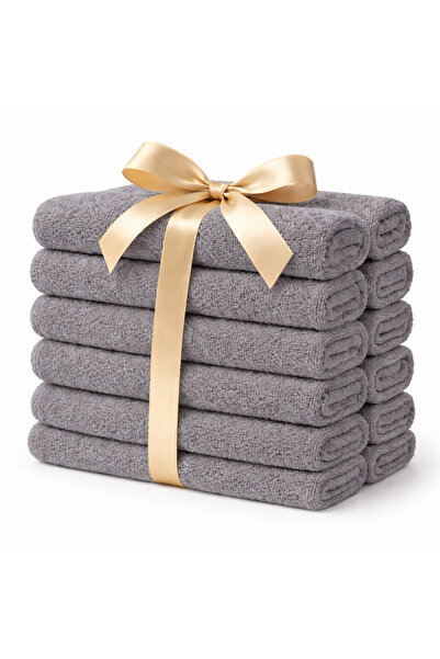 The Cotton Connection Terry Cotton Face Towels - Pack of 12 | Ultra Soft, Hig...