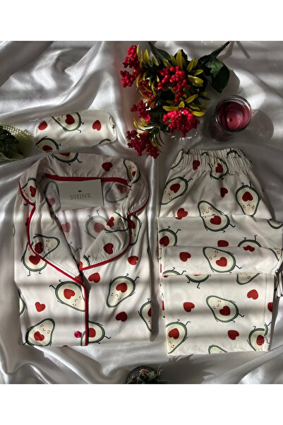 beshineunderwear Sweet Avocado Set Sleepwear Set with Sleep Band 🥑