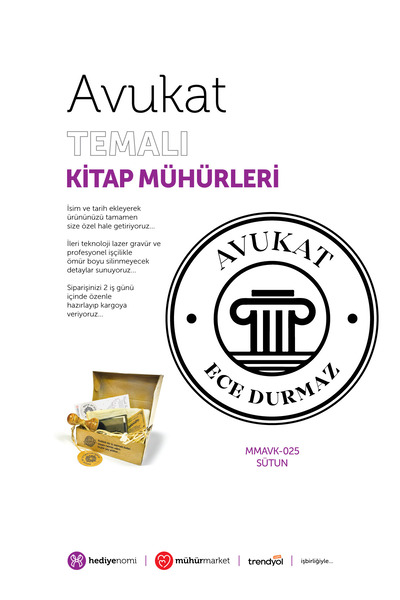 HEDİYENOMİ MühürMarket > ختم كتاب المحامي ذو العمود - إكس-ليبريس - ختم الكتاب...