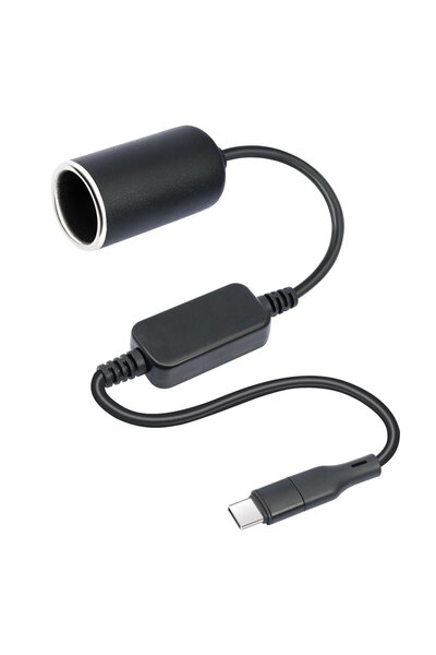 KEEPRO Type C to Çakmak Adaptörü, 5V -12V Araba Cihazları için Güç Kaynağı