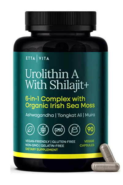 Etta Vita Urolithin-A Complex w Shilajit, Organic Sea Moss & Tongkat Ali, Nat...