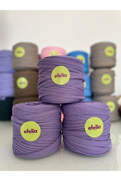 Leila shop Fir de tricotat violet, bumbac moale fire, tip C, geantă - (600-65...