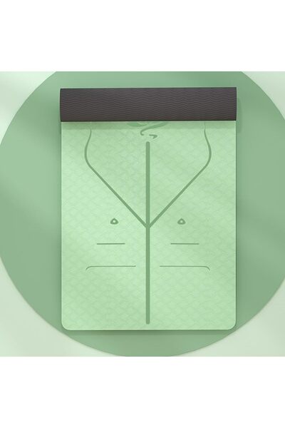 Arabest بساط يوغا مقاس 72 بوصة × 24 بوصة × 0.24 بوصة، بساط رياضي من مادة TPE ...