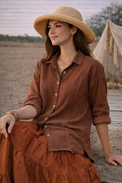 bb butik basic قميص نسائي من الموسلين TR0935