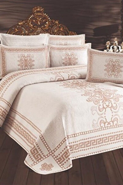My Bed Home Collection SET PIQUE DELUXE ELİF CU PERNE Y cuvertură de pat (BEJ)