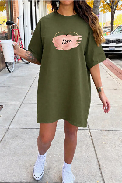 HOFFNUNG تيشيرت طويل الأكمام برقبة دائرية للجنسين من LOVE HEART بلون واحد