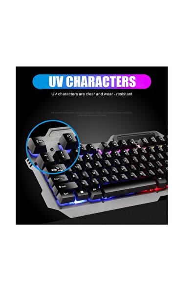 Datazone Mechnical free Arabic English keyboard RGB Backlight 104 kys