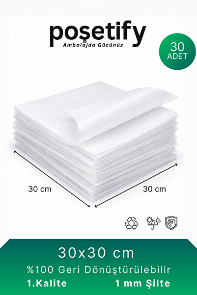 30x30Cm Sheet Mattress | 30 Pieces | 1 mm Packaging Mattress | Glass Plate Product Protection Packaging Mattress