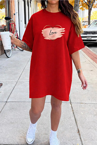 HOFFNUNG UNISEX κοντομάνικο μπλουζάκι με στρογγυλή λαιμόκοψη, σχέδιο ΚΑΡΔΙΑ Α...