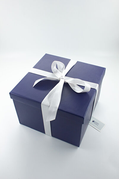 carton box Bohça Lacivert Damat Hediye Kutusu 27 X27x19 Cm Büyük Lacivert Ser...