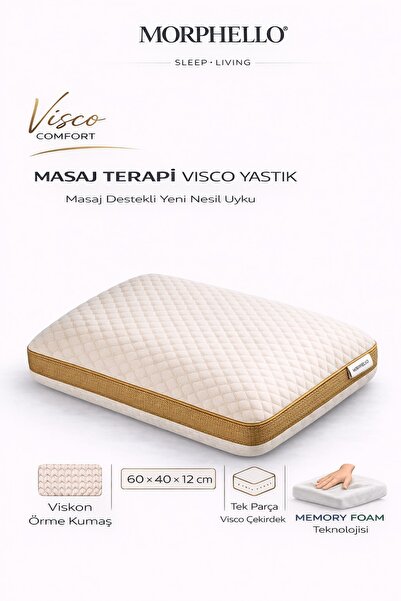 MORPHELLO Masaj Terapi Visco Yastık – Memory Foam Ortopedik Uyku Yastığı