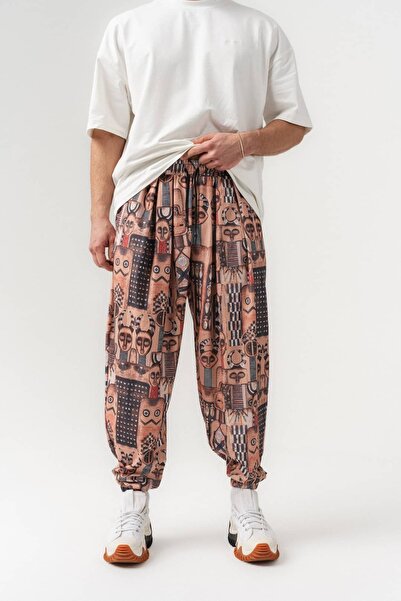 go gang own Σαμάν Με πιέτες με ελαστικές μέση και μανσέτες παντελόνια