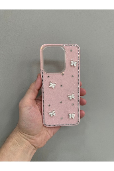 YZGOLDEN حافظة هاتف REDMI 15C متوافقة مع شبكة الجيل الرابع 4G باللون الوردي م...