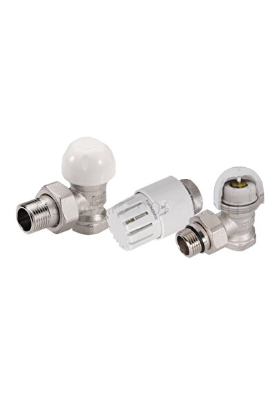 TIEMME Set robinet termostatic pentru radiator, tur + retur 1/2" + cap termos...