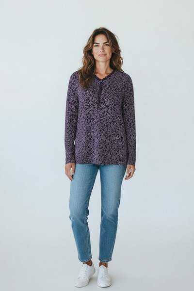 ECE GİYİM ΓΥΝΑΙΚΕΙΑ ΚΑΛΟΚΑΙΡΙΝΗ ΜΠΛΟΥΖΑ ΜΕ ΛΕΠΤΟΜΕΡΕΙΑ ΔΑΝΤΕΛΑΣ ΚΑΙ ΣΧΕΔΙΑΣΜΕ...