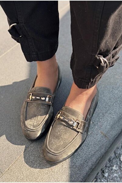 I Love Shoes تورييل نسائي حذاء لوفر رمادي ساتان