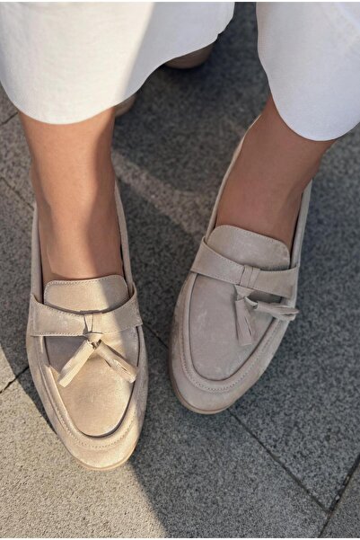 I Love Shoes Γυναικείο Loafer Yorvik σε Μπεζ Σατέν