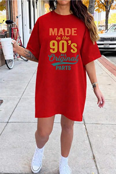 HOFFNUNG تيشيرت طويل الأكمام برقبة دائرية للجنسين مصنوع في التسعينات بلون واحد