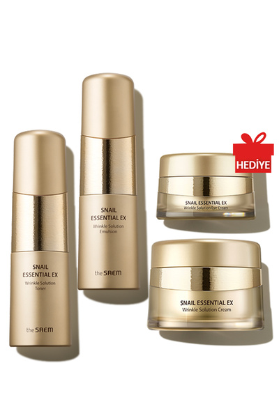 THE SAEM Snail Essential EX 3'lü Set | Salyangoz Özlü Kırışıklık Karşıtı Cilt...
