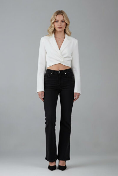 XRAY JEANS Γυναικείο Ελαστικό καμπάνα Μαύρο τζιν παντελόνι