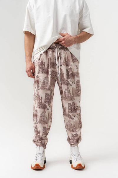 go gang own Μετρόπολις Σαλβάρι με ελαστική μέση και μανσέτες