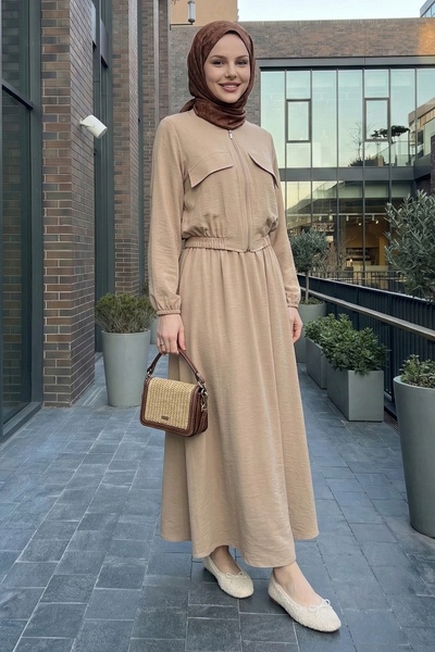 InStyle Λεπτομερές κάλυμμα τσέπης με φερμουάρ Stone Μοντάλ Σετ