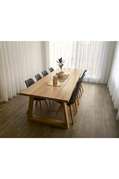 Empressco Ahşap Ayaklı Ağaç Yemek Masası / Toplantı Masası / Çalışma Masası